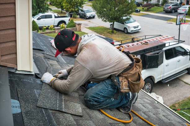 Professional Hail Damage Roof Repair technician working in Burnside, PA